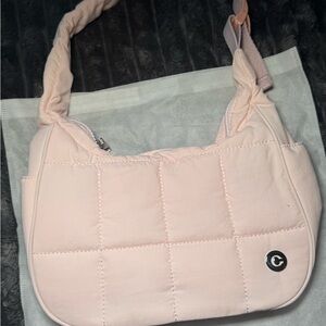 Pink Quilted Shoulder Bag